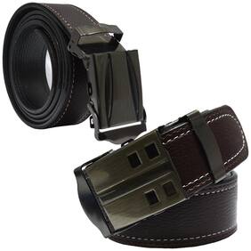 Men Synthetic Leather Belts ( Brown )