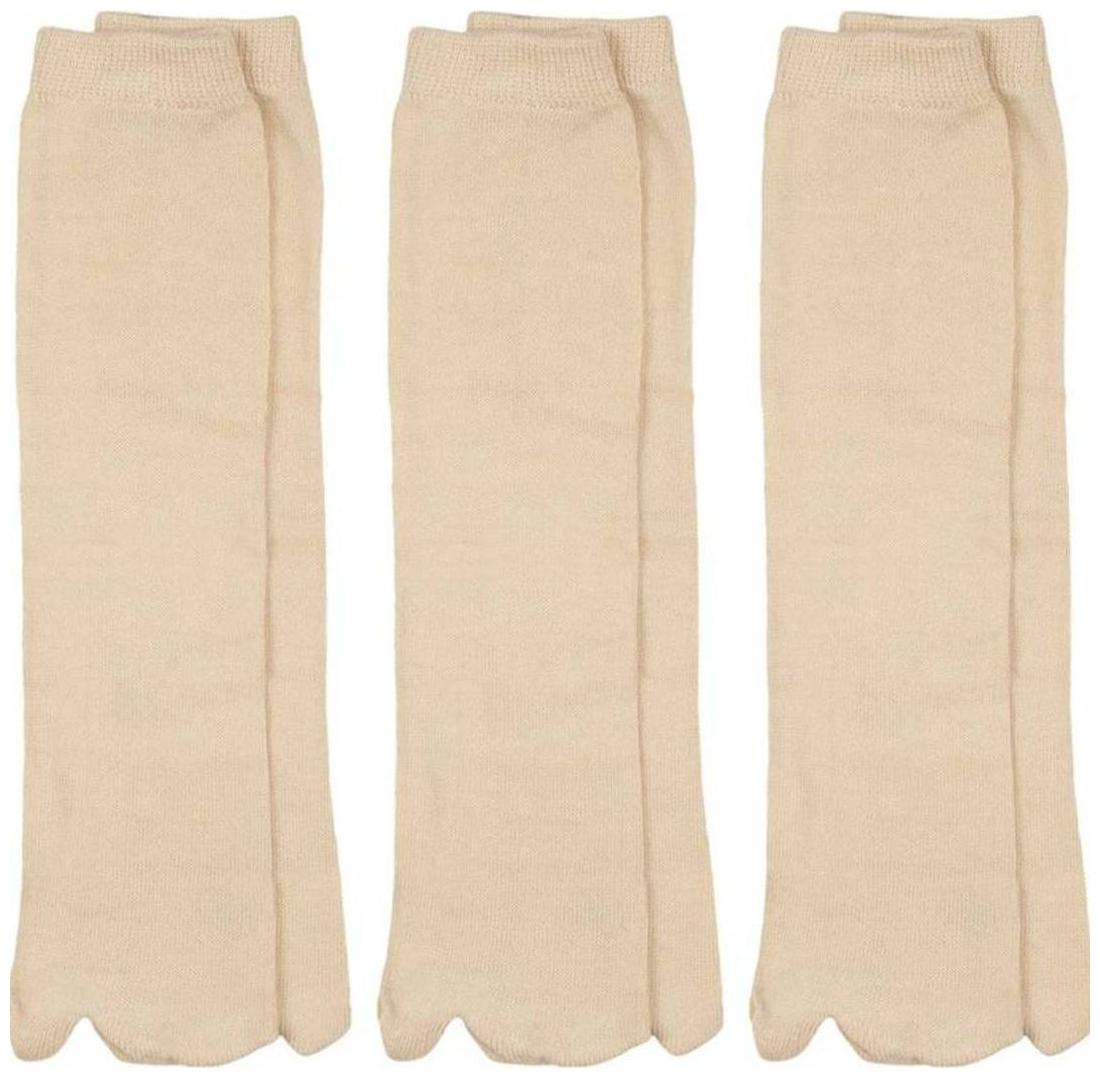 

Tahiro Beige Cotton Thumb Ankle Length Socks - Pack Of 3