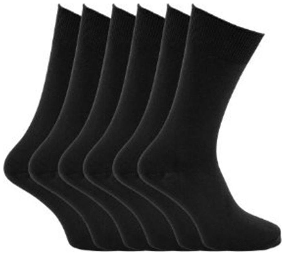 

Tahiro Black Cotton Mid Length Socks - Pack Of 6