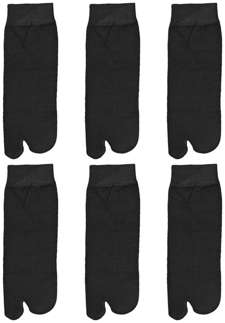 

Tahiro Black Cotton Quarter Length Thumb Socks - Pack Of 6