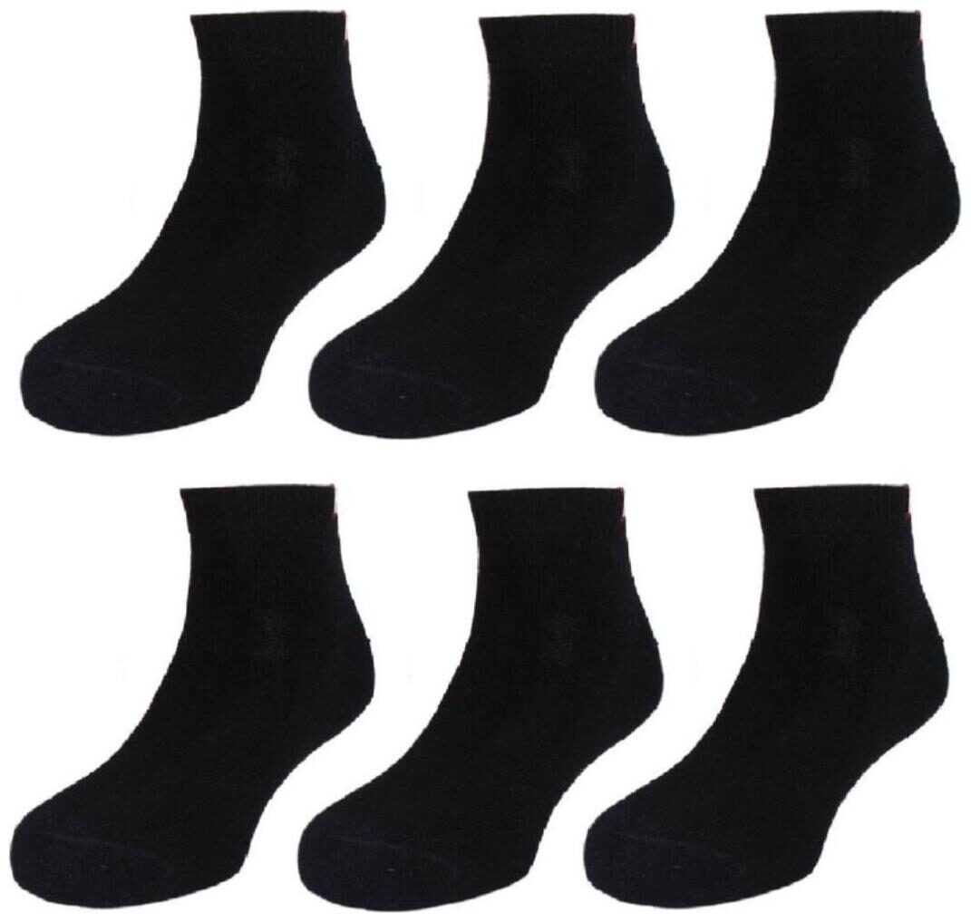 

Tahiro Black Cotton Ankle Socks For Women - Pack OF 6