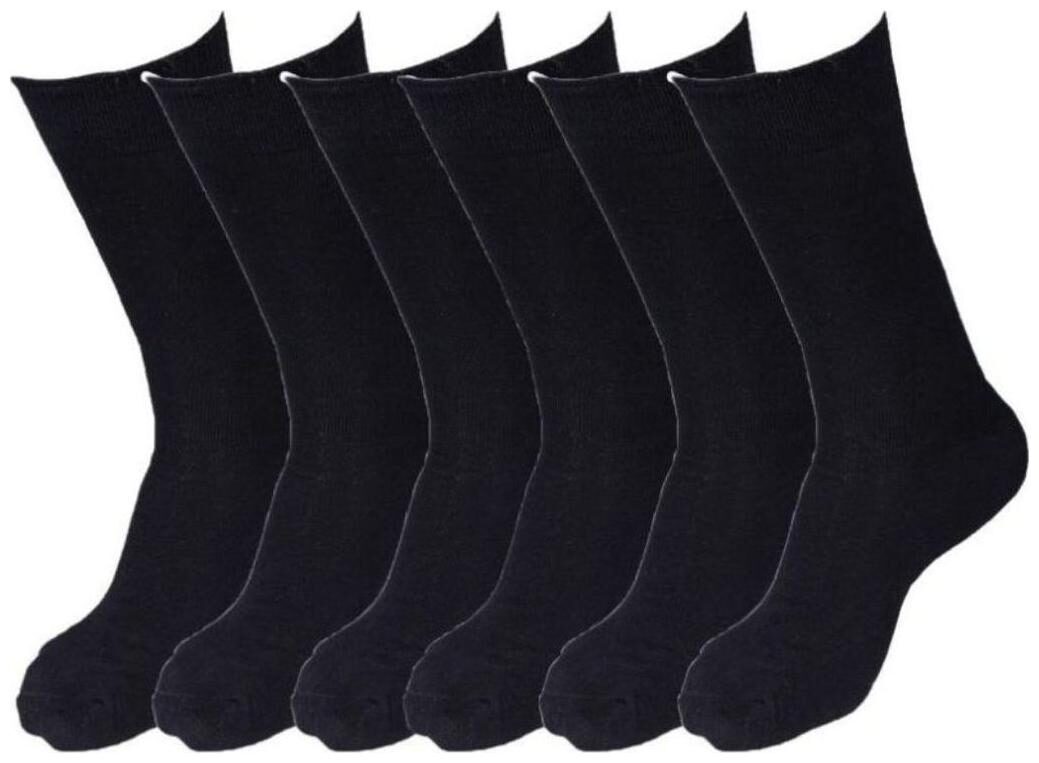 

Tahiro Black Cotton Mid Length Socks - Pack Of 6