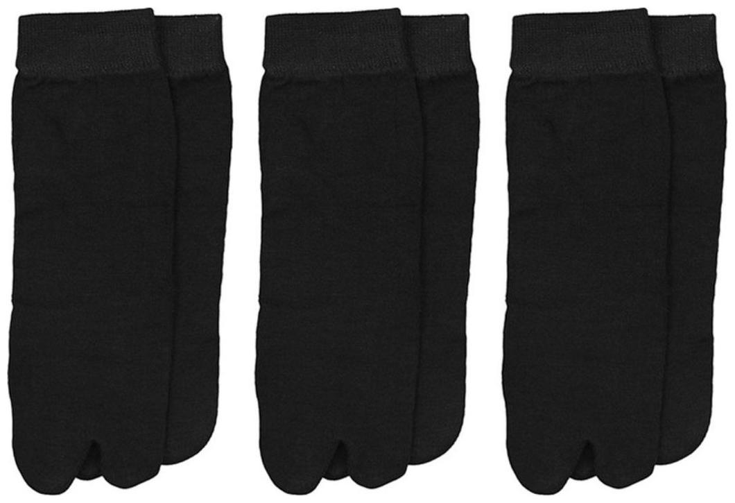 

Tahiro Black Cotton Quarter Length Thumb Socks - Pack Of 3