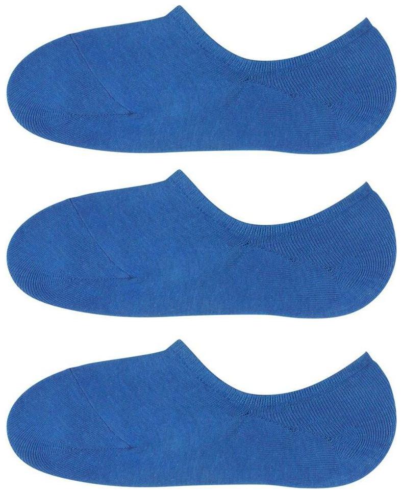 

Tahiro Blue Cotton Footies Loafer Socks - Pack Of 3