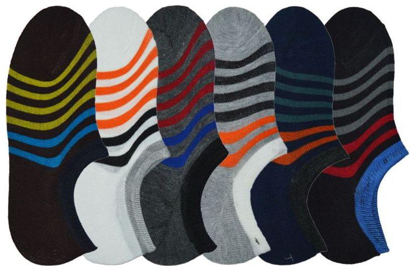 

Tahiro Multicolour Striped Casual No Show Socks - Pack Of 6