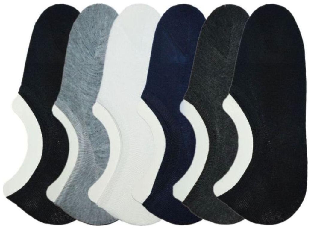 

Tahiro Multicolour Plain Cotton Footies Loafer Socks Men - Pack Of 6