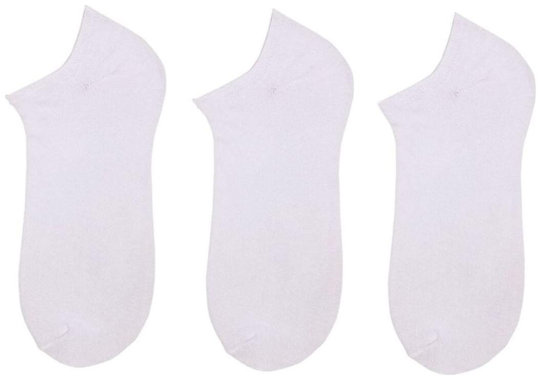 

Tahiro White Cotton Footies Loafer Socks - Pack Of 3