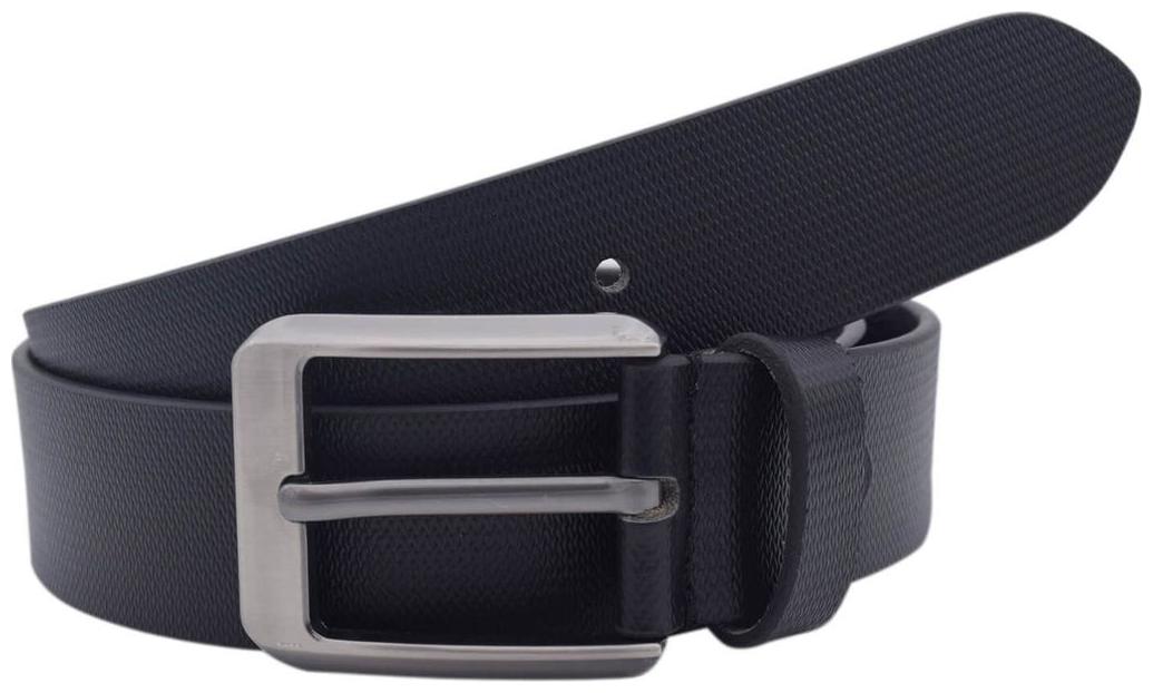 

The Black Textured Genuine Leather Casual Belt