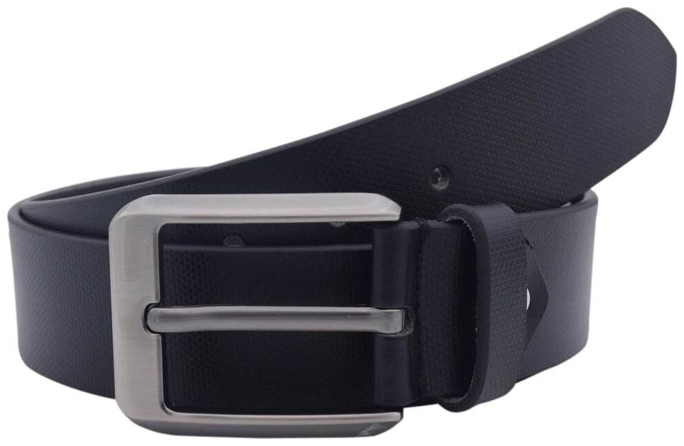 

The Black Textured Genuine Leather Casual Belt
