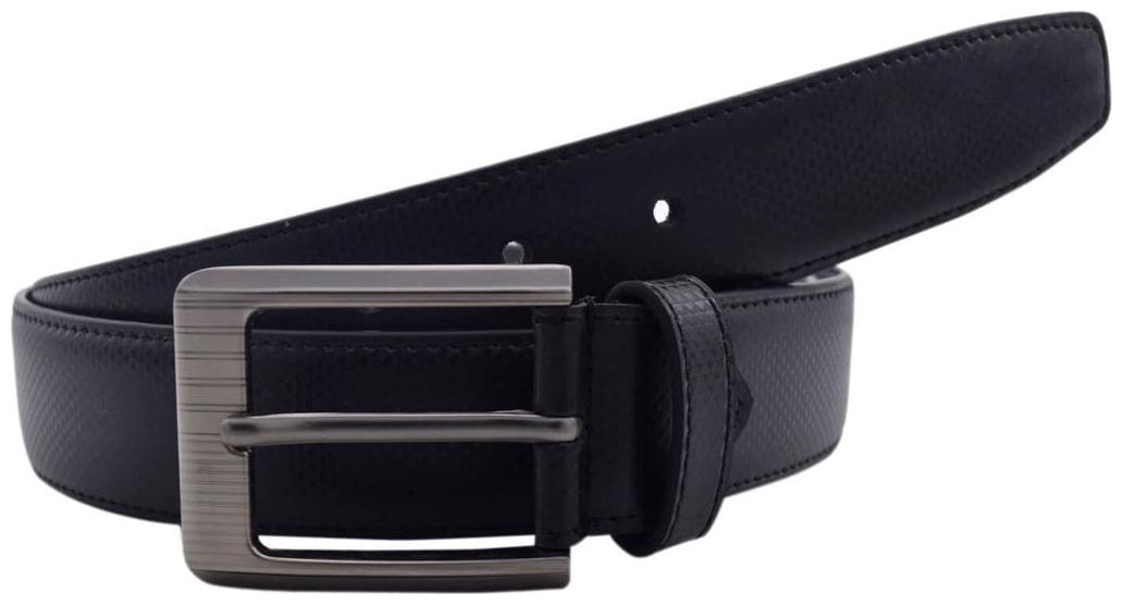 

The Black Textured Semi Formal Belt