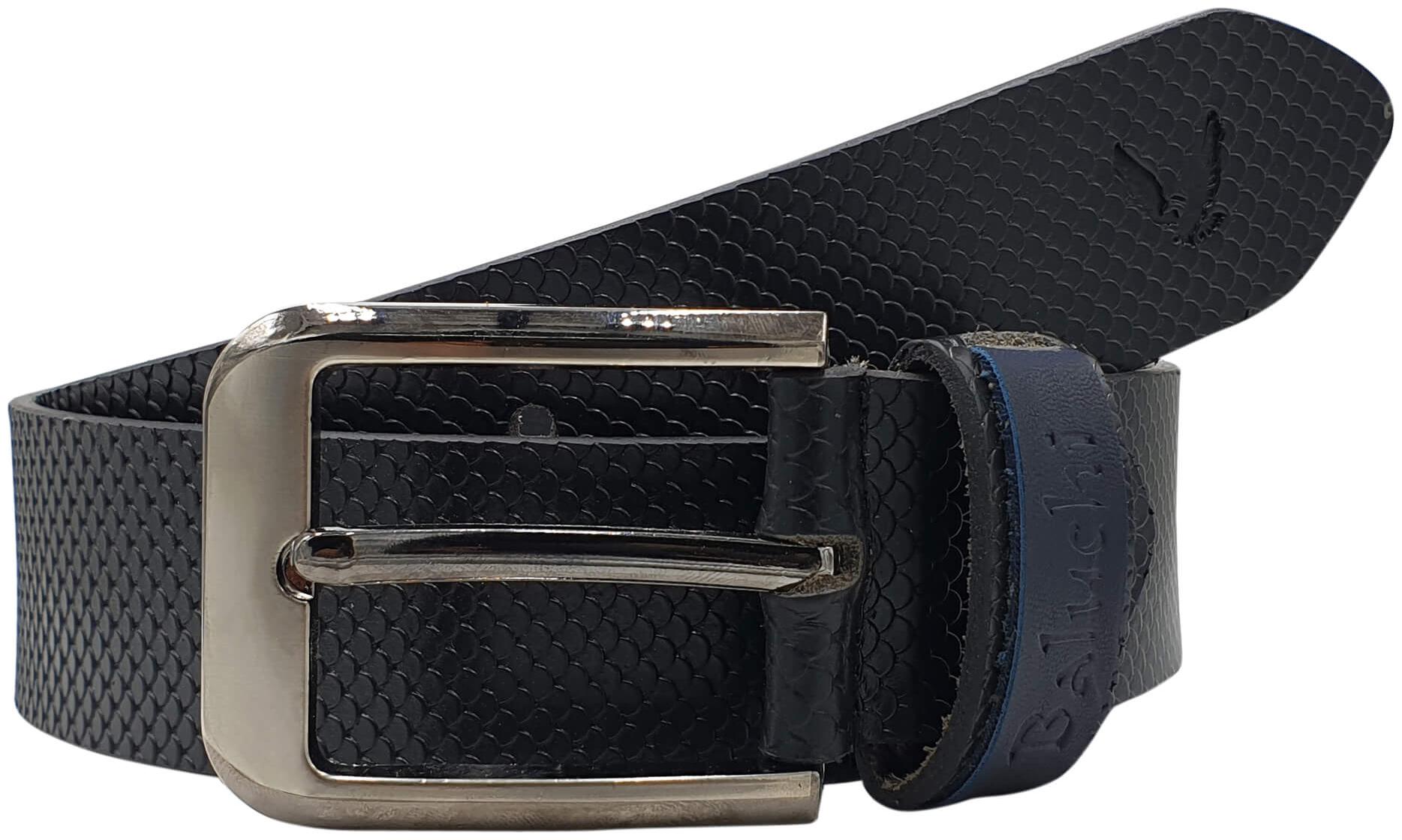

The Black Textured Genuine Leather Casual Belt