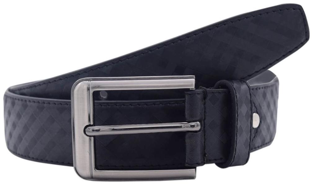 

The Black Textured Semi Formal Belt