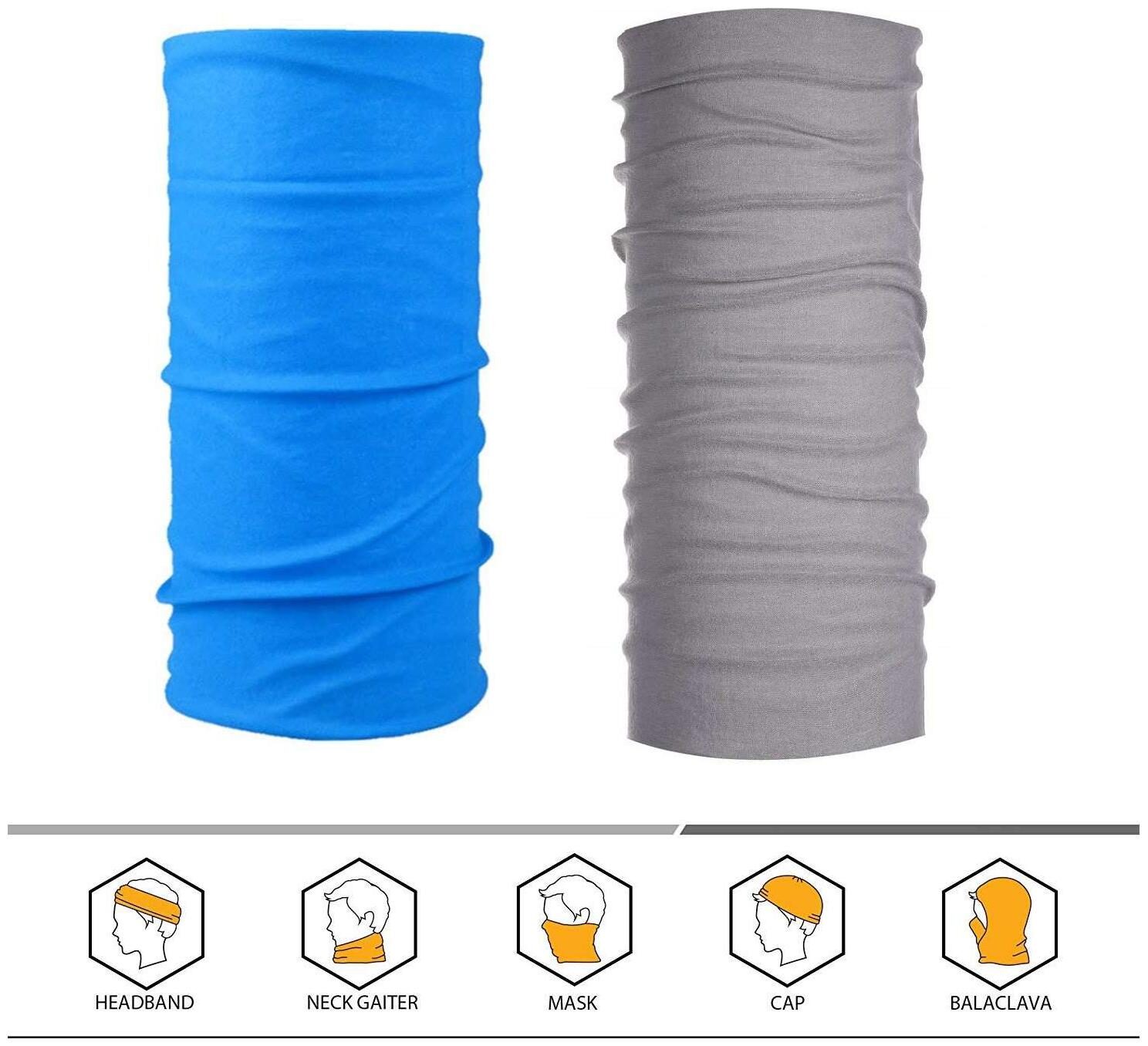 

The Blazze 2PCS Outdoor Headscarves for ATV UTV riding Seamless Bandanas Tube High Elastic Headband with UV Resistance Womens and Mens Headband Headwear Headwrap
