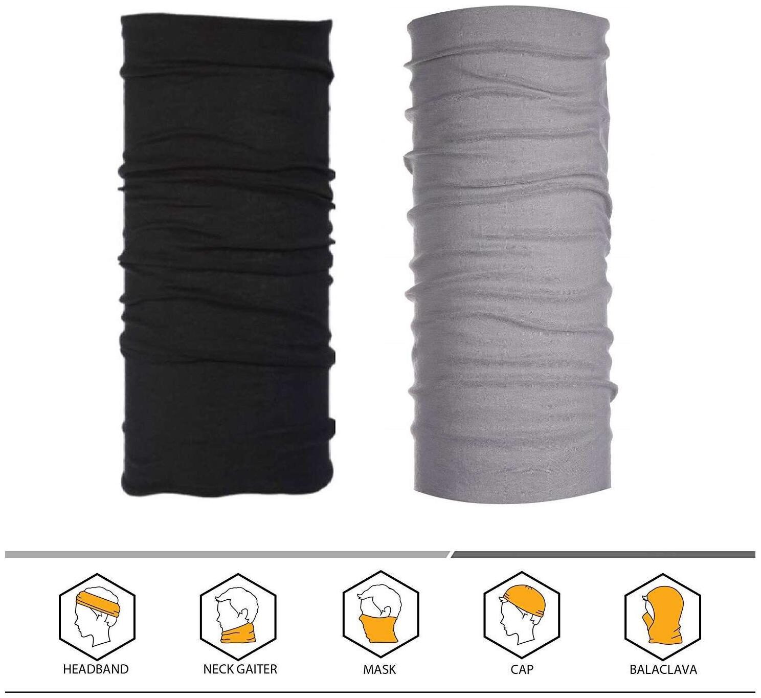 

The Blazze 2PCS Outdoor Headscarves for ATV UTV riding Seamless Bandanas Tube High Elastic Headband with UV Resistance Womens and Mens Headband Headwear Headwrap