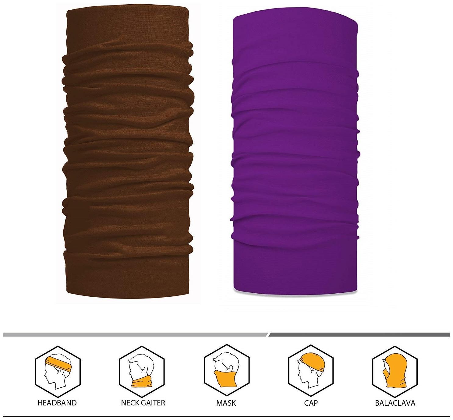 

The Blazze 2PCS Outdoor Headscarves for ATV UTV riding Seamless Bandanas Tube High Elastic Headband with UV Resistance Womens and Mens Headband Headwear Headwrap