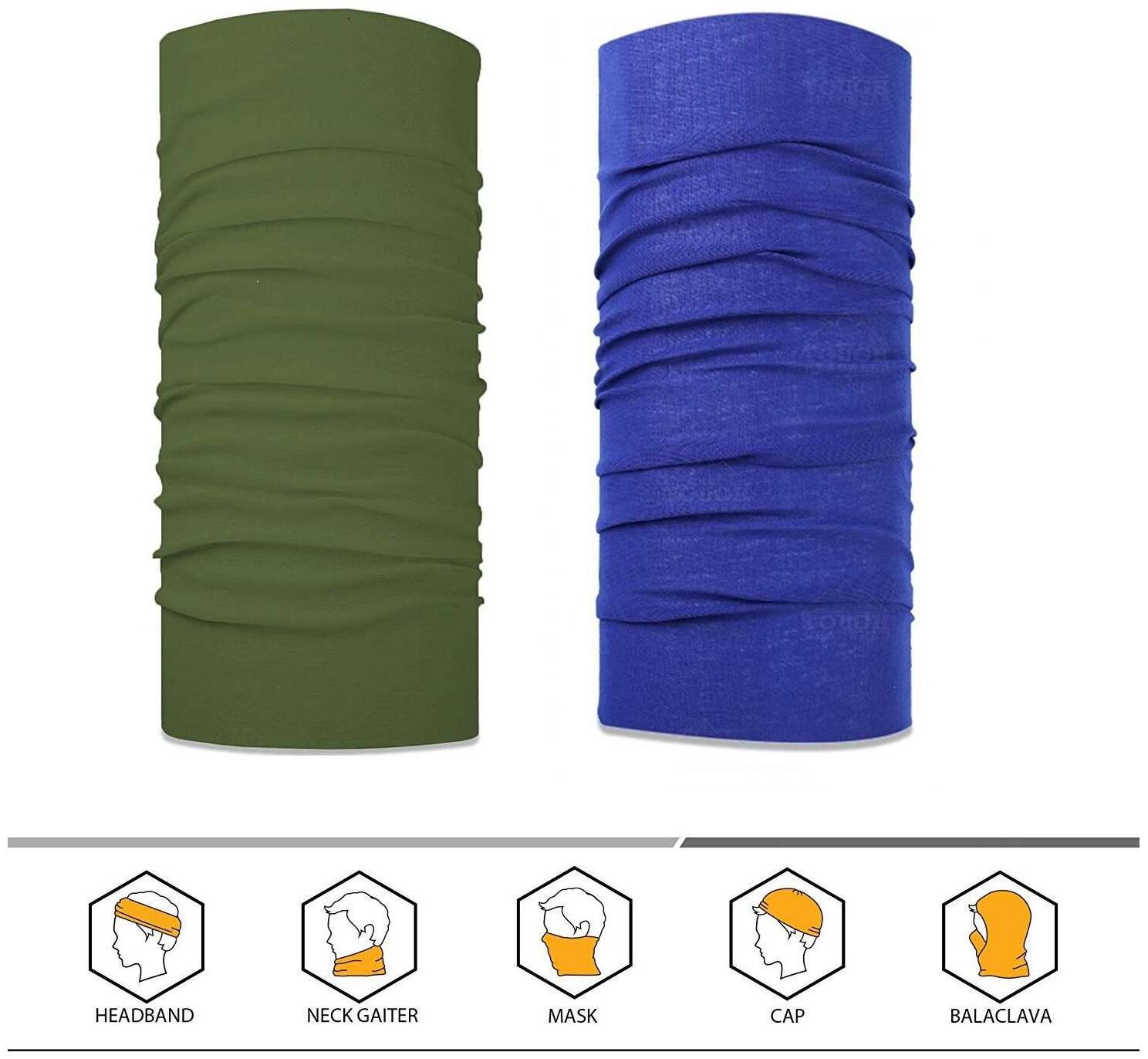 

The Blazze 2PCS Outdoor Headscarves for ATV UTV riding Seamless Bandanas Tube High Elastic Headband with UV Resistance Womens and Mens Headband Headwear Headwrap