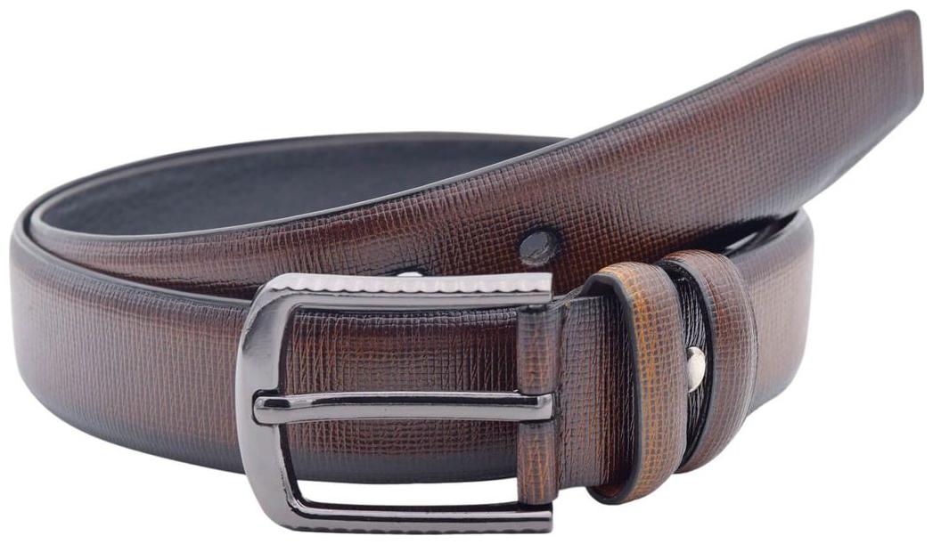 

The Brown Crossline Textured Formal Belt