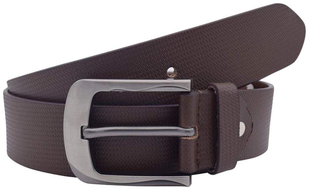 

The Brown Textured Genuine Leather Casual Belt