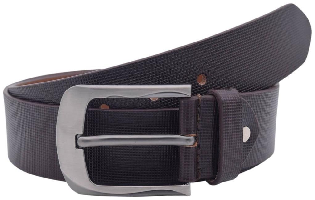

The Brown Textured Genuine Leather Casual Belt