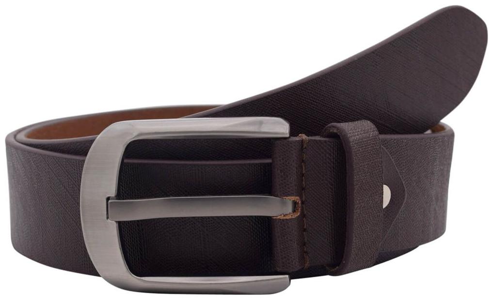 

The Brown Textured Genuine Leather Casual Belt