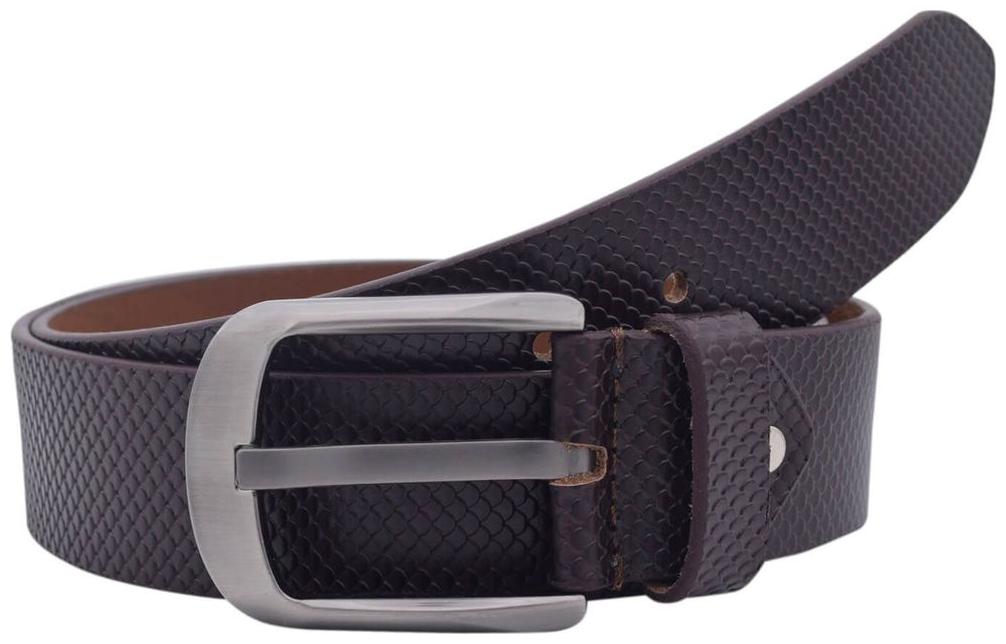 

The Brown Textured Genuine Leather Casual Belt