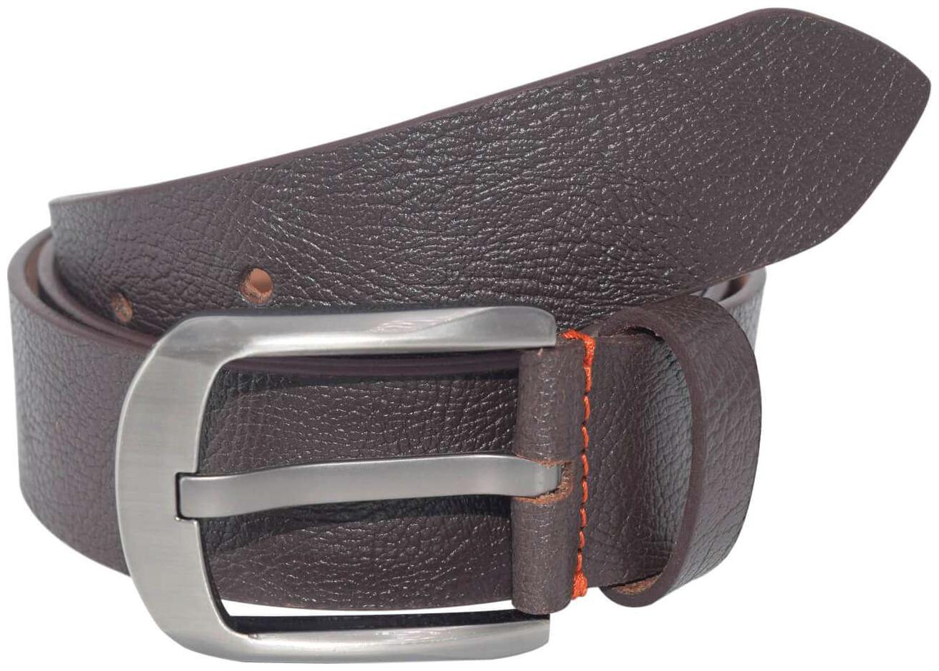 

The Brown Textured Genuine Leather Casual Belt