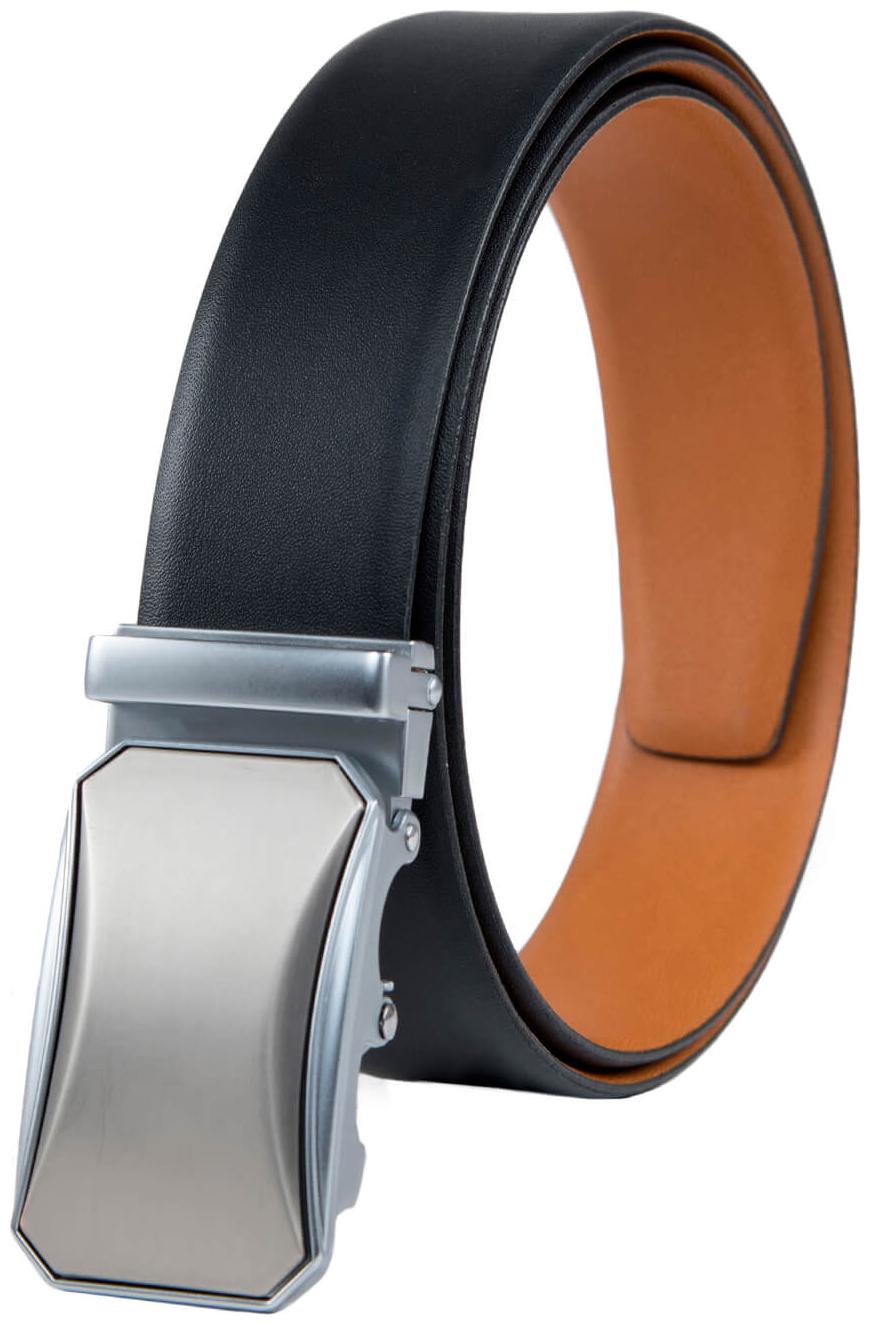 

The Envi Textured Reversible Formal Belt with Silver Buckle