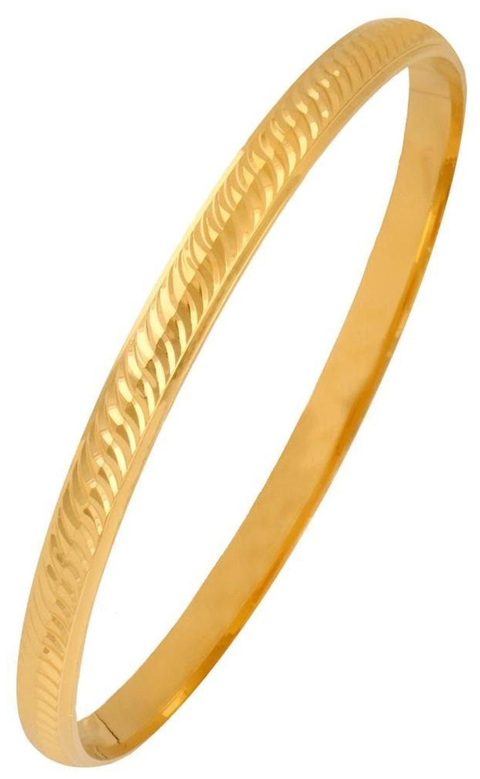 

The jewelbox 22k gold plated wavy punjabi sardarji sikkh kada bangle bracelet
