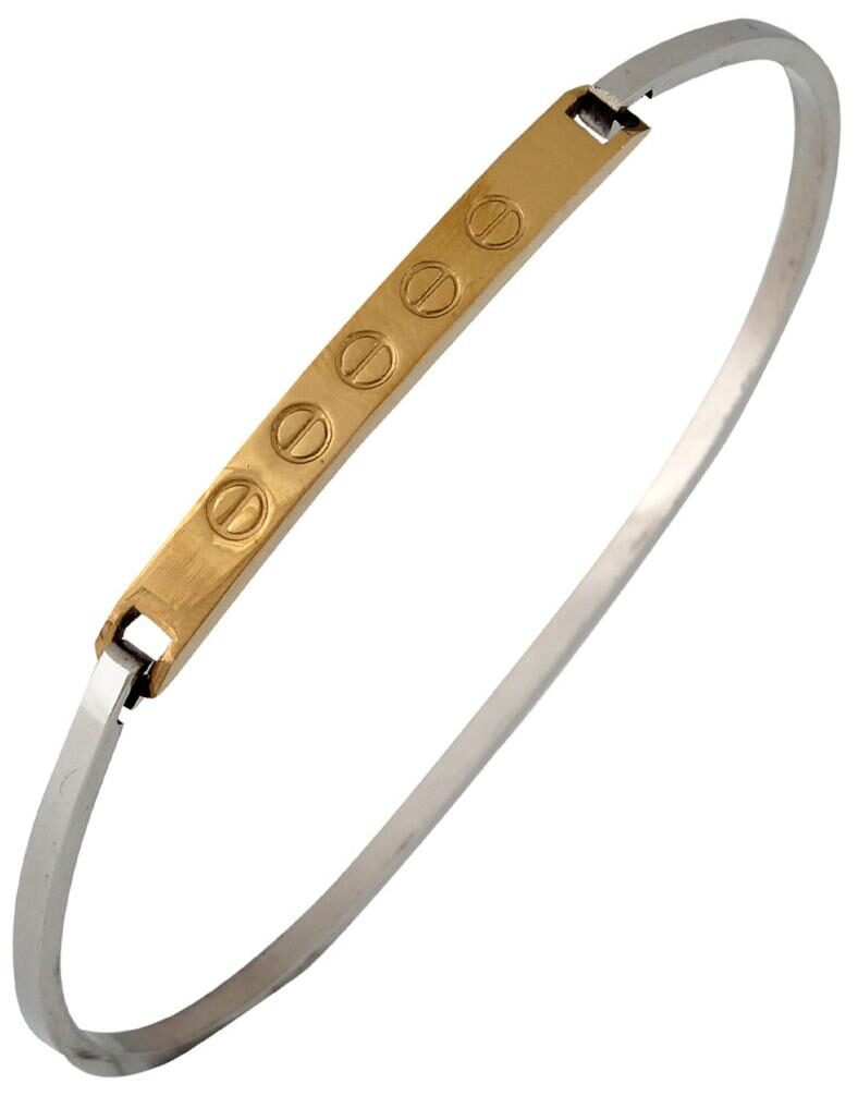 

ZIVOM Slim Strong Screw Rhodium 18K Gold Plated Surgical Stainless Ste