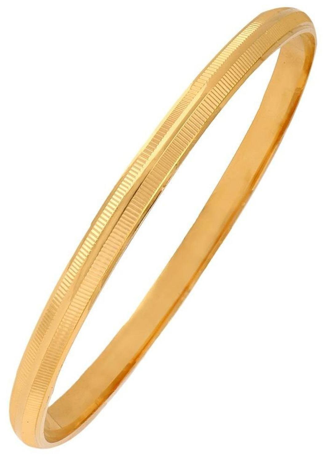 

The jewelbox 22k gold plated stripe punjabi sardarji sikkh kada bangle bracelet