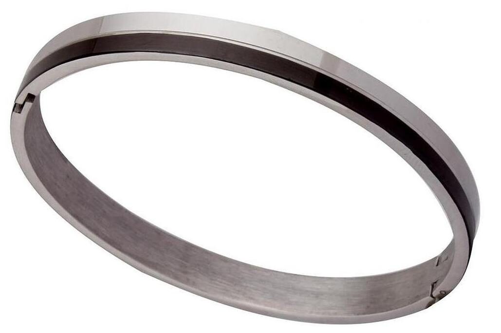 

ZIVOM Stainless Steel Black Openable Free Size Men Kada Bangle Bracelet
