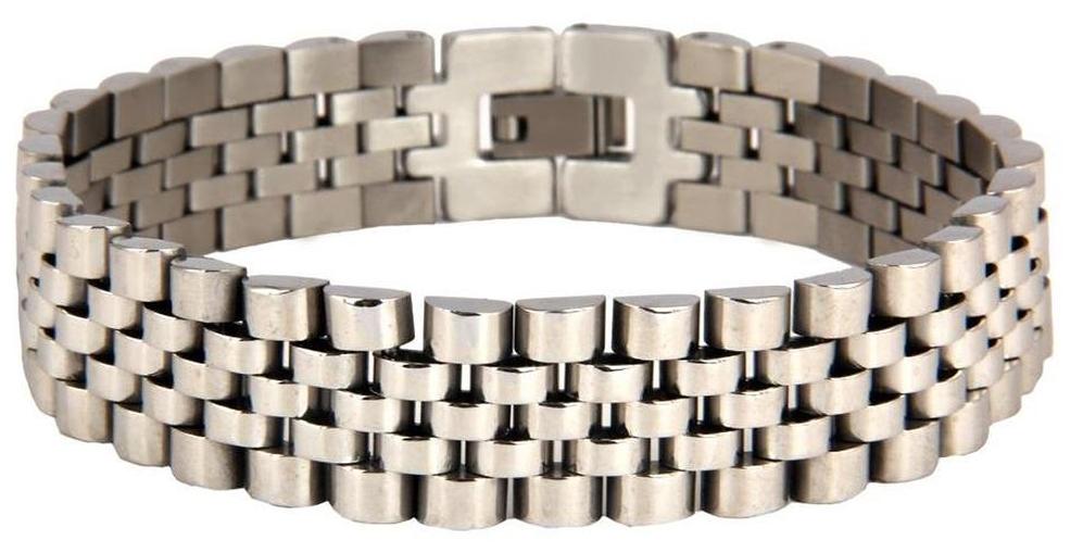 

ZIVOM 316L Surgical Stainless Steel Rhodium Watch Belt Style Men Bracelet
