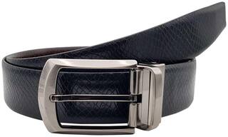 The Snake Textured Formal Reversible Leather Belt