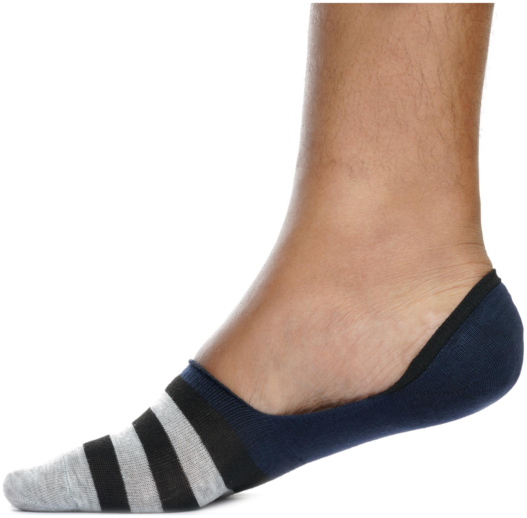 

Three Shades Multi Cotton No show socks ( 1 pair )