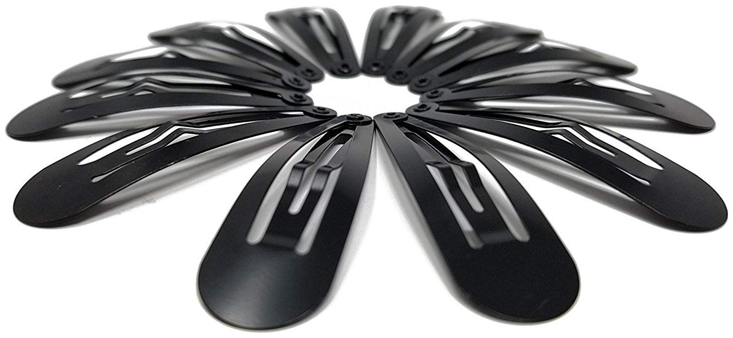 

Tic Tac Everyday-Use Matte-Based Polished Metal Premium Snap Hair Clips for Women Girls Kids(Pack of 12)