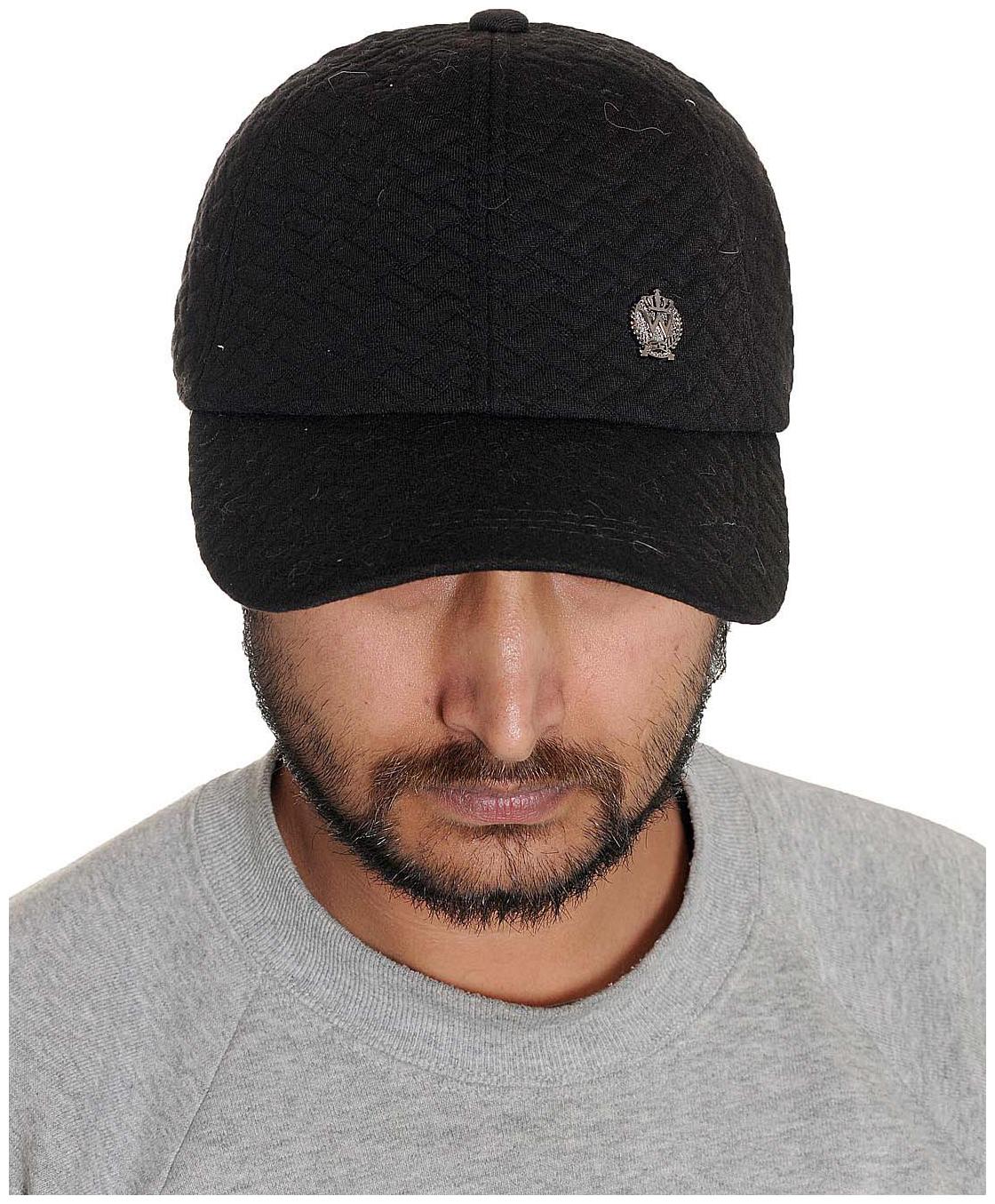 

Tiekart Black Cotton Snapback Baseball Cap for Men