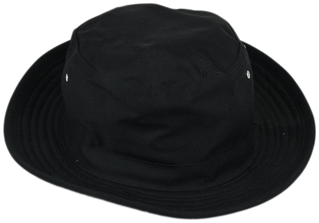 

Tiekart-Men Black Plain Solids Floppy Hat