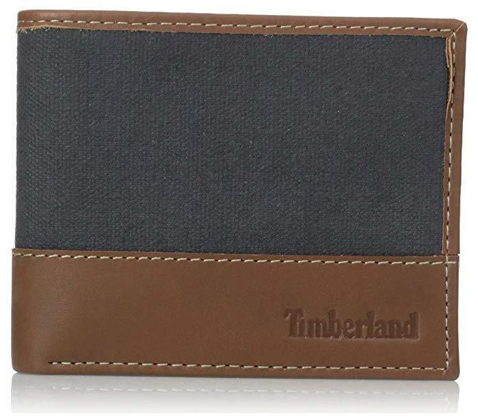 

Timberland Baseline Canvas Genuine Leather Navy Passcase Bifold Wallet D28387 17
