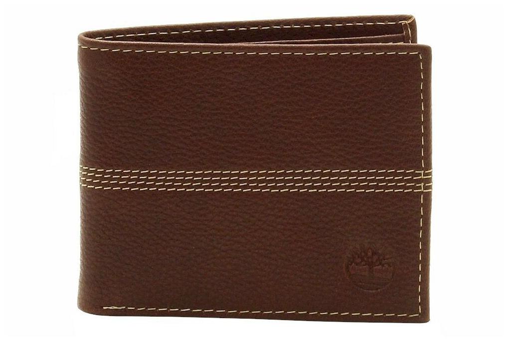 

Timberland Men s Textured Genuine Leather Bifold Wallet