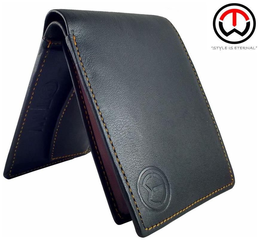 

TnW Men Black Leather Bi-Fold Wallet ( Pack of 1 )