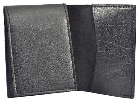 

TOFFIL Genuine Mens Black Leather Card Wallet (5 Card Slots)