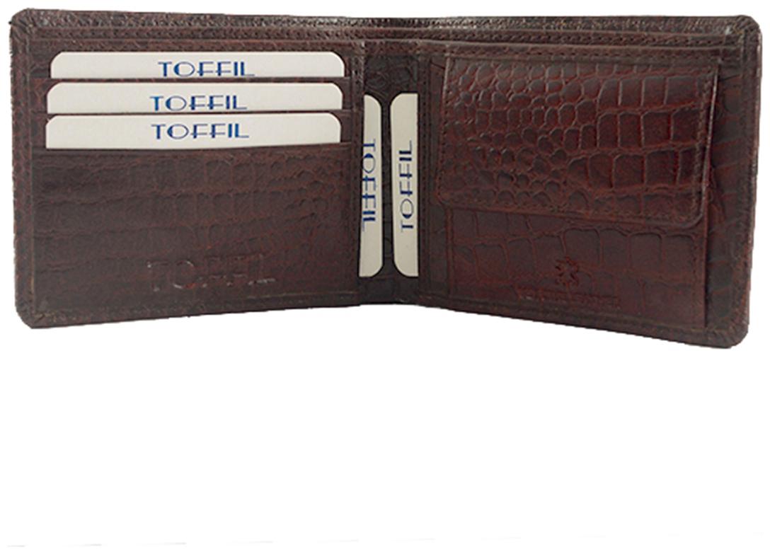 

TOFFIL Men Coffee brown Leather Bi-Fold Wallet ( Pack of 1 )