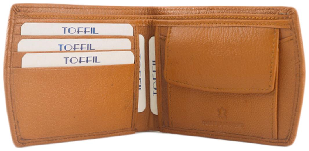

TOFFIL Men Tan Leather Bi-Fold Wallet ( Pack of 1 )