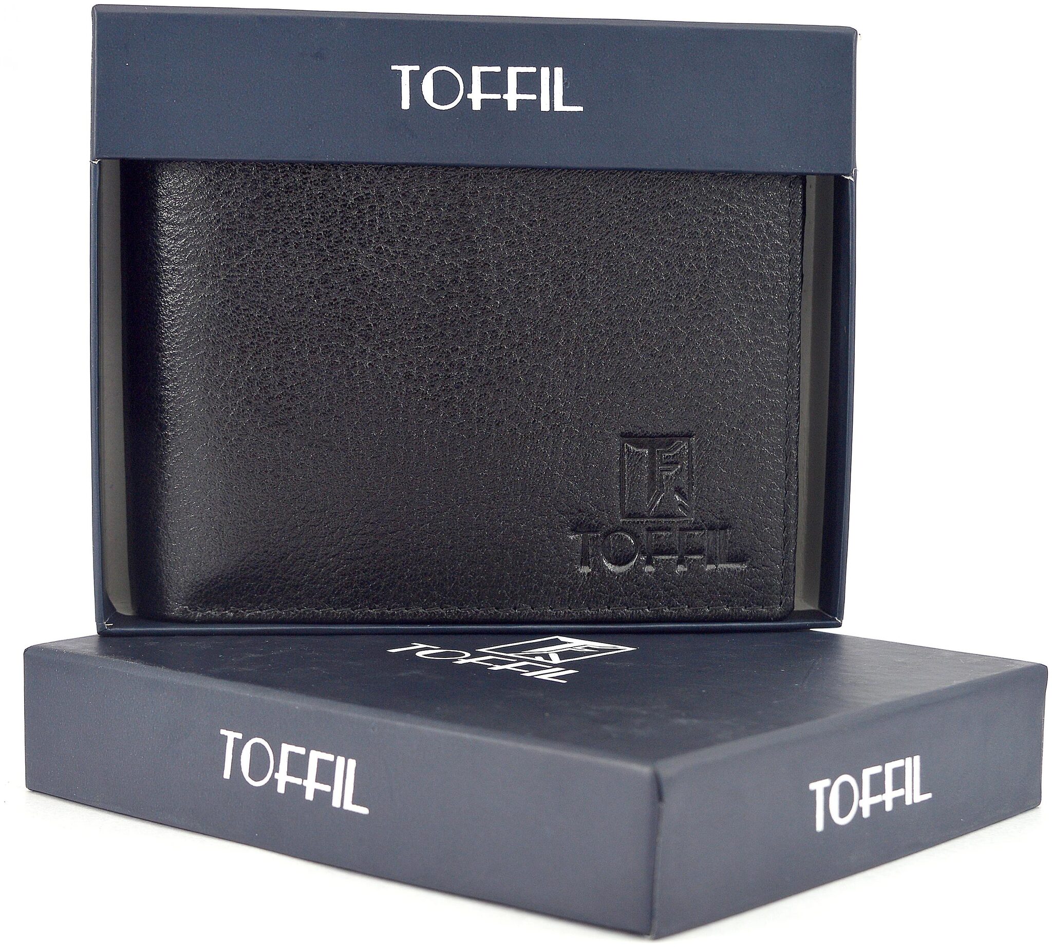 

TOFFIL Men Black Leather Bi-Fold Wallet ( Pack of 1 )