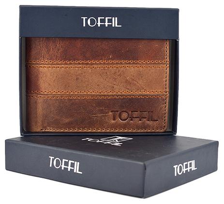 

TOFFIL Men Brown Leather Bi-Fold Wallet ( Pack of 1 )