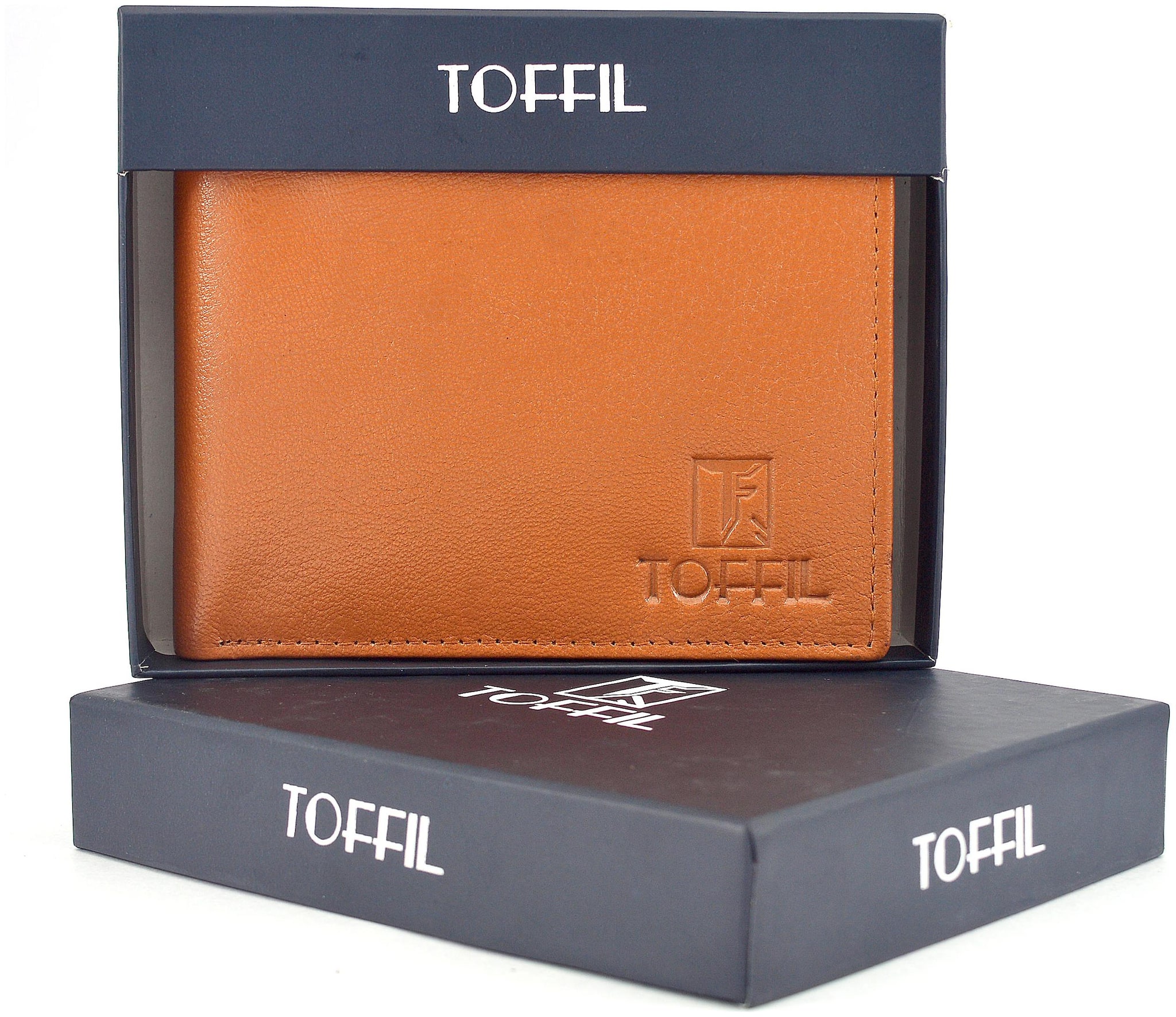 

TOFFIL Men Tan Leather Bi-Fold Wallet ( Pack of 1 )