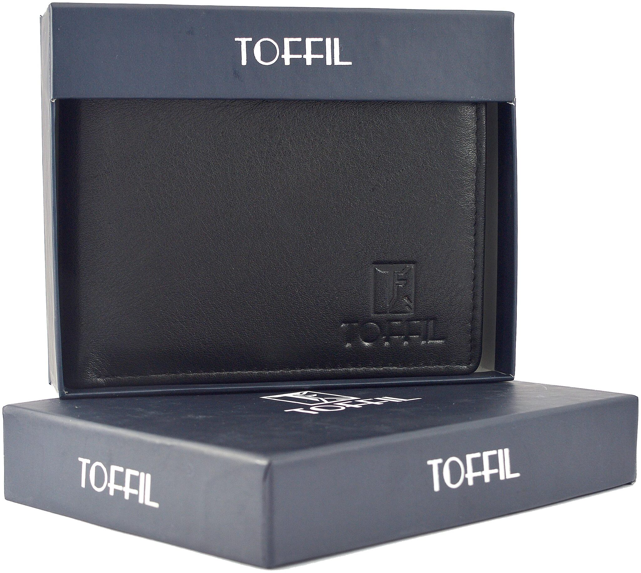 

TOFFIL Men Black Leather Bi-Fold Wallet ( Pack of 1 )