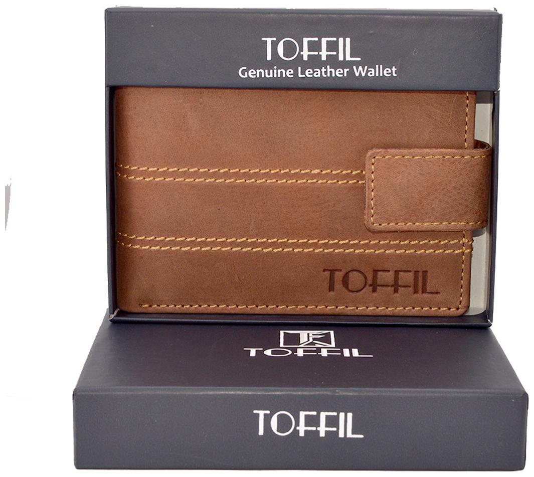 

TOFFIL Men Tan Leather Bi-Fold Wallet ( Pack of 1 )