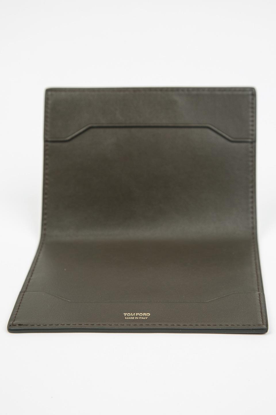 

Tom Ford Solid Green Smooth NWT 100 Calf Leather Bifold Wallet Passport Holder
