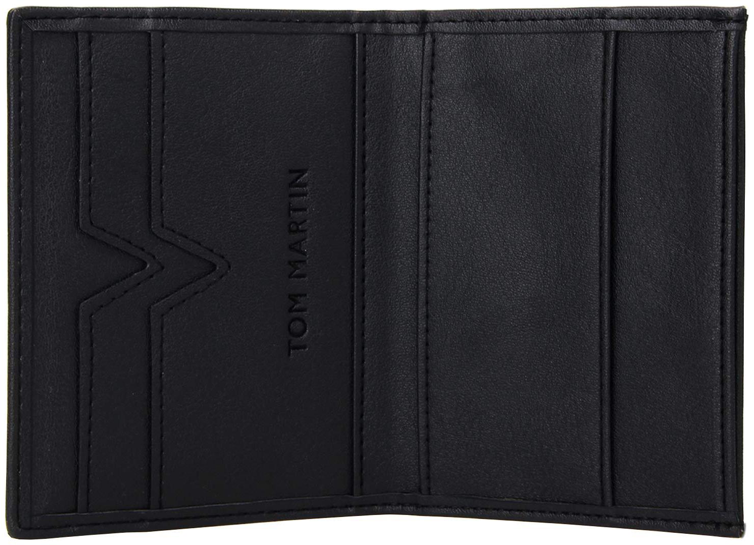

TOM MARTIN Men Black Leather Bi-Fold Wallet ( Pack of 1 )